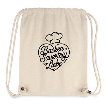 Brot Backen mit Sauerteig und Liebe - Stanley/Stella recycelter Gym Bag - Naturweiß - Vorne