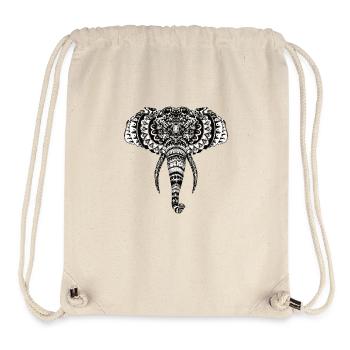 Éléphant Zentangle - Sac à cordon recyclé Stanley/Stella - blanc naturel - Devant