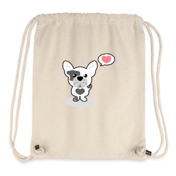 French Bulldog - Stanley/Stella Recycled Gym Bag - natural - Front