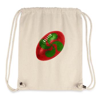 Ballon rugby Croix Basque - Sac à cordon recyclé Stanley/Stella - blanc naturel - Devant