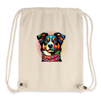 Dog Love Pop Art Style - Stanley/Stella Recycled Gym Bag - natural - Front