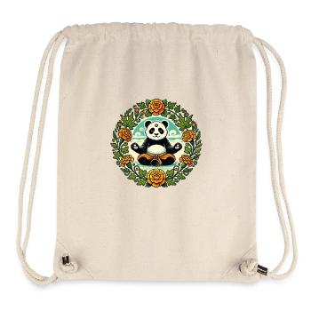 Zen Panda Bär - Stanley/Stella recycelter Gym Bag - Naturweiß - Vorne