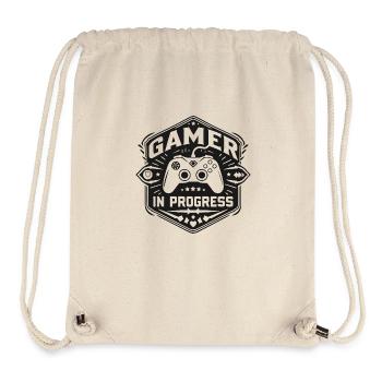 Gamer in Progress - Stanley/Stella Recycled Gym Bag - natural - Front
