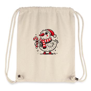 Fröhliche Weihnachtsgans im Kinderstil - Stanley/Stella recycelter Gym Bag - Naturweiß - Vorne
