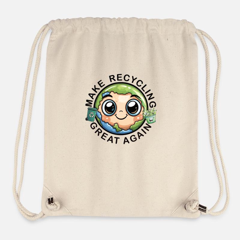 Rendre le recyclage à nouveau formidable - Sac à cordon recyclé Stanley/Stella - blanc naturel