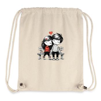 Cute couple of lovers - Stanley/Stella Recycled Gym Bag - natural - Front