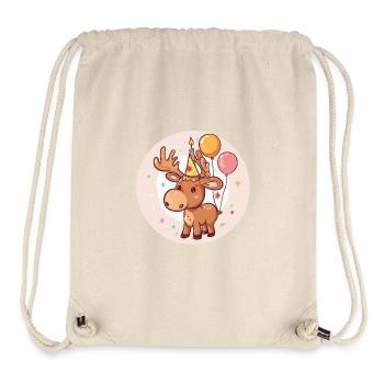 Elch Geburtstag Comic - Stanley/Stella recycelter Gym Bag - Naturweiß - Vorne
