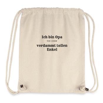 Ich bin Opa von einem verdammt tollen Enkel - Stanley/Stella recycelter Gym Bag - Naturweiß - Vorne