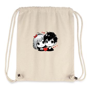 Cute couple of lovers - Stanley/Stella Recycled Gym Bag - natural - Front