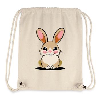 Le lapin le plus câlin du monde - Sac à cordon recyclé Stanley/Stella - blanc naturel - Devant