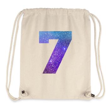 Number 7 galaxy - Stanley/Stella Recycled Gym Bag - natural - Front