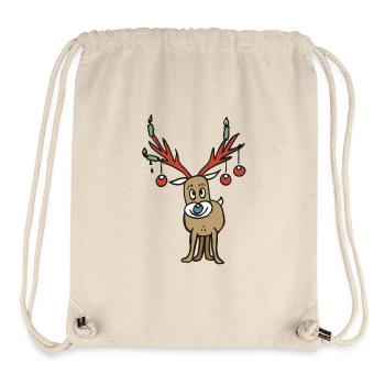 Weihnachtsrentier - Stanley/Stella recycelter Gym Bag - Naturweiß - Vorne