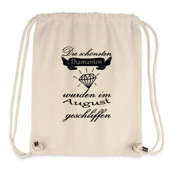 August Diamanten Geburtstag Geschenk Spruch - Stanley/Stella recycelter Gym Bag - Naturweiß - Vorne