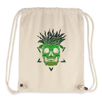 Skelett Skelett Skater Knochen Schädel Skelett Kopf - Stanley/Stella recycelter Gym Bag - Naturweiß - Vorne