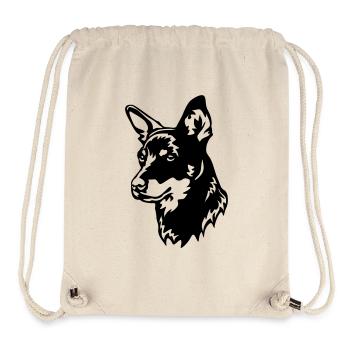 Lancashire Heeler Head - Stanley/Stella Recycled Gym Bag - natural - Front