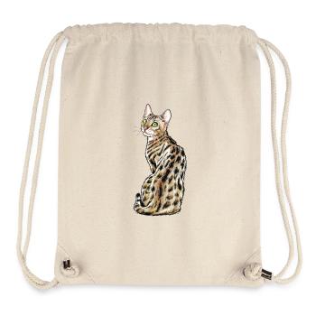 Bengal Cat - Stanley/Stella Recycled Gym Bag - natural - Front