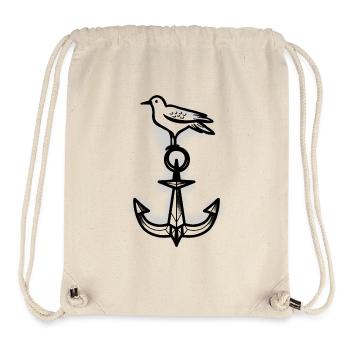 Tattoo style Seagull And Anchor - Stanley/Stella Recycled Gym Bag - natural - Front