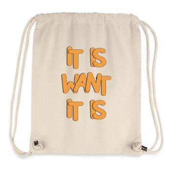 Expressive Bold Typography Design - Stanley/Stella Recycled Gym Bag - natural - Front