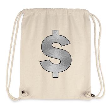 Silver Dollar Sign - Stanley/Stella Recycled Gym Bag - natural - Front