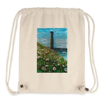 Lighthouse by the sea - Stanley/Stella Recycled Gym Bag - natural - Front