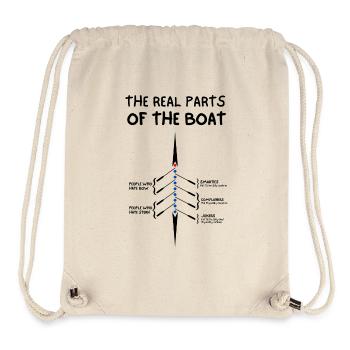 The real parts of the boat, Funny rowing design - Stanley/Stella Recycled Gym Bag - natural - Front