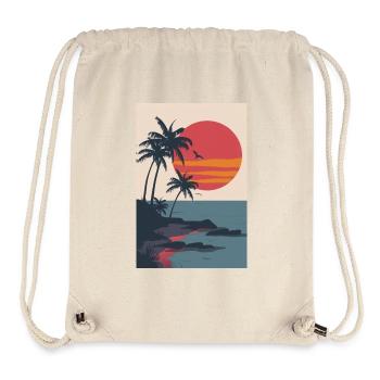 Beach at sunset | AI - Stanley/Stella Recycled Gym Bag - natural - Front