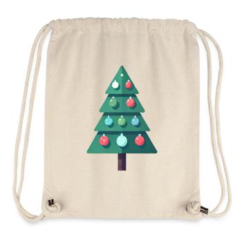 Tannenbaum mit Kugeln - Stanley/Stella recycelter Gym Bag - Naturweiß - Vorne