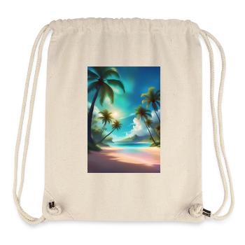 Amazing sunny day at Hawaii beach - Stanley/Stella Recycled Gym Bag - natural - Front