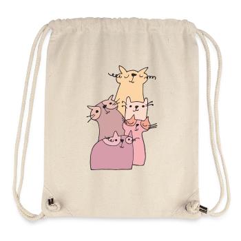 katzen treffen rosa - Stanley/Stella recycelter Gym Bag - Naturweiß - Vorne