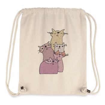 katzen treffen 2 - Stanley/Stella recycelter Gym Bag - Naturweiß - Vorne