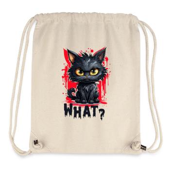 Kreative Katzenillustration dunkeln Gedanken - Stanley/Stella recycelter Gym Bag - Naturweiß - Vorne