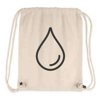 Single Water Drop Line Icon Logo - Stanley/Stella Recycled Gym Bag - natural - Front