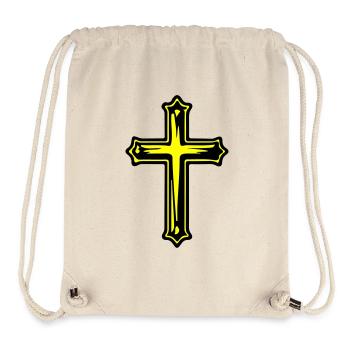 Symbole chrétien de la Croix de Jésus - Sac à cordon recyclé Stanley/Stella - blanc naturel - Devant
