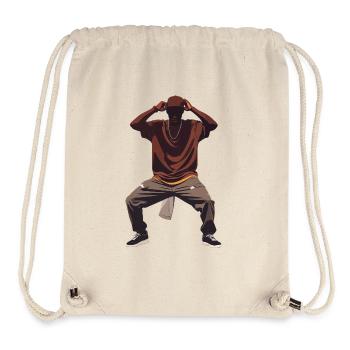 Motif de la pose de danse hip-hop Streetwear - Sac à cordon recyclé Stanley/Stella - blanc naturel - Devant