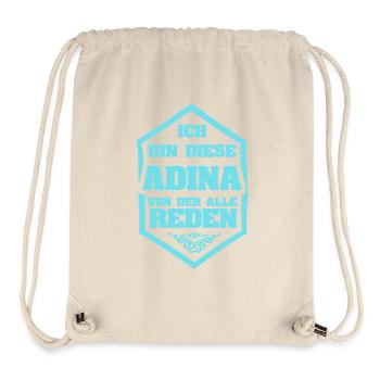 Adina als Spruch - Stanley/Stella recycelter Gym Bag - Naturweiß - Vorne