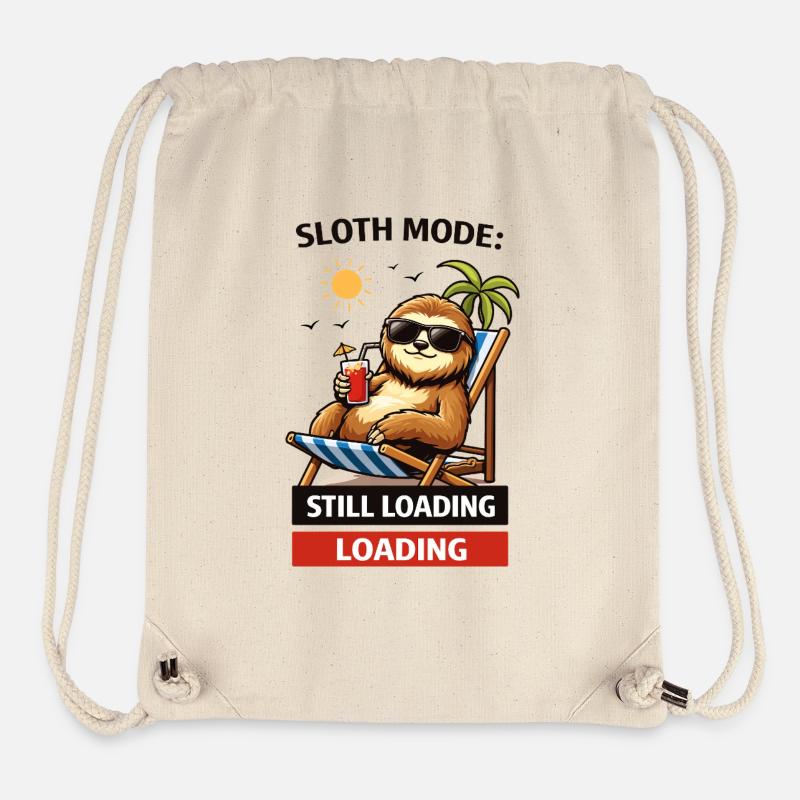 Sloth Mode: Still Loading - Stanley/Stella Recycled Gym Bag - natural