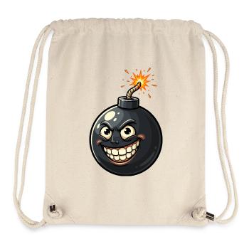 Witzbombenkarikatur mit Grinsen - Stanley/Stella recycelter Gym Bag - Naturweiß - Vorne