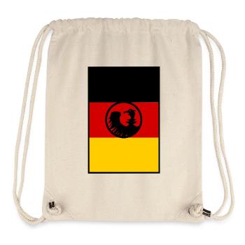 Flaggenkunst: Adler über Deutschland - Stanley/Stella recycelter Gym Bag - Naturweiß - Vorne