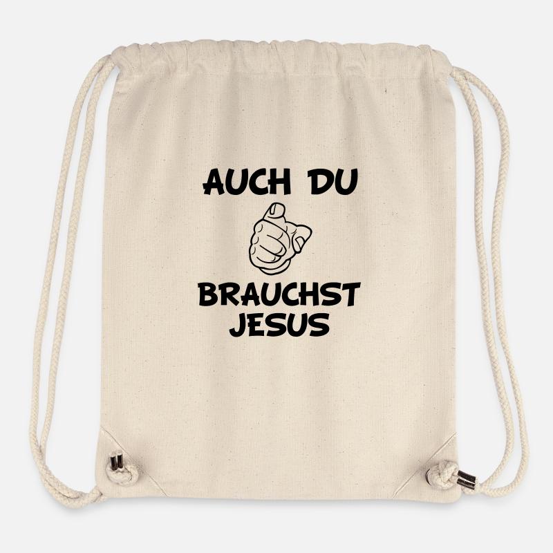 auch_du_jesus - Stanley/Stella recycelter Gym Bag - Naturweiß