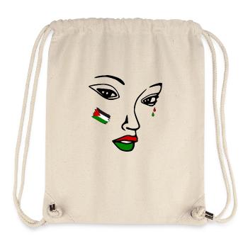 Free palestine women face - Stanley/Stella Recycled Gym Bag - natural - Front