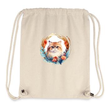 Exotic Shorthair Cat Boho Style, Love Cats - Stanley/Stella Recycled Gym Bag - natural - Front