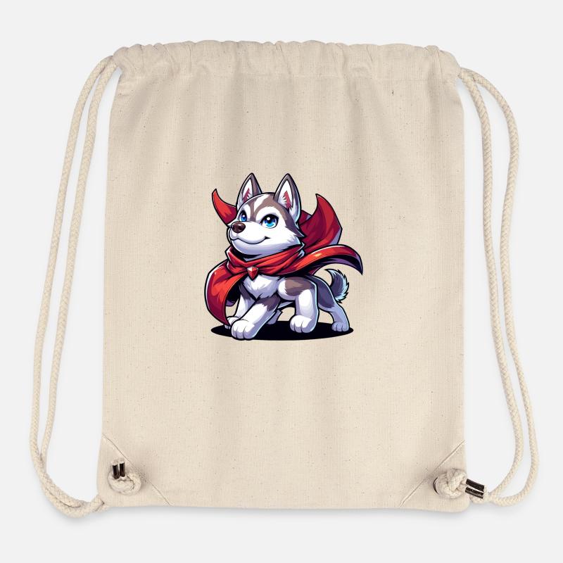 Superhero Husky - Stanley/Stella Recycled Gym Bag - natural