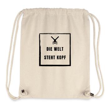 Die Welt steht Kopf - Stanley/Stella recycelter Gym Bag - Naturweiß - Vorne
