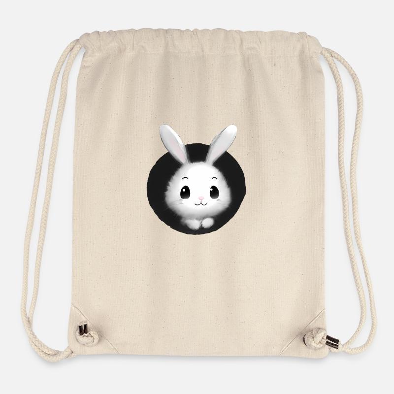 Lapin blanc Lapin - Sac à cordon recyclé Stanley/Stella - blanc naturel