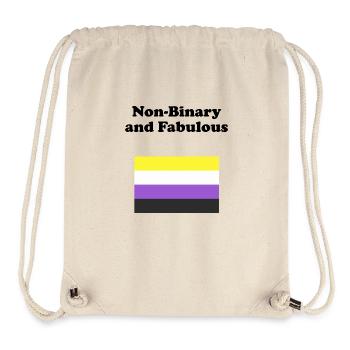 Non binaire et fabuleux - Sac à cordon recyclé Stanley/Stella - blanc naturel - Devant