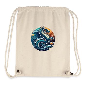 La danse du serpent galactique parmi les étoiles - Sac à cordon recyclé Stanley/Stella - blanc naturel - Devant
