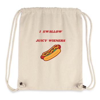ICH SCHLUCKE SAFTIGE WIENER - Stanley/Stella recycelter Gym Bag - Naturweiß - Vorne