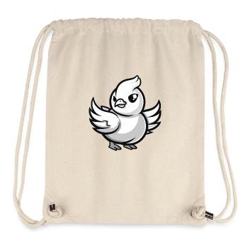 Bande dessinée de pigeon - Sac à cordon recyclé Stanley/Stella - blanc naturel - Devant