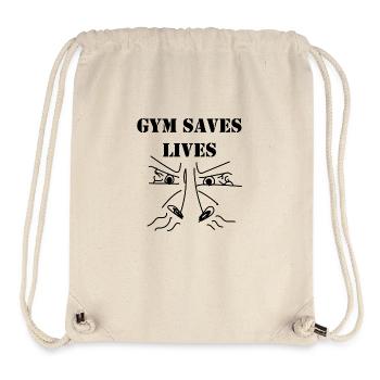 Gym Saves Lives - Stanley/Stella Recycled Gym Bag - natural - Front