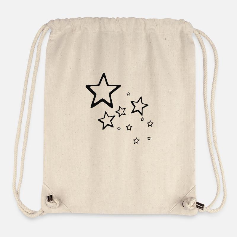 Sterne - Stanley/Stella recycelter Gym Bag - Naturweiß